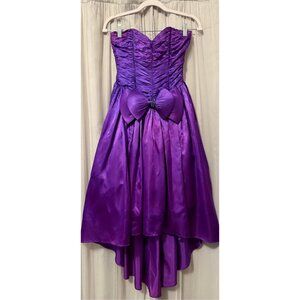 Vtg 80s Gunne Sax by Jessica McClintock Iridescent Purple Prom Dress Sz 3/4
